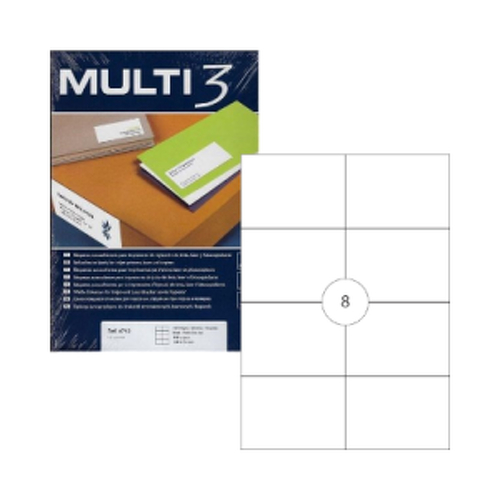 Etiquetas 105x074mm 100Fls A4 Multi3 800un - Multi3 APL4712