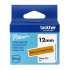 Fita Btag-T31, 12mm, preto sobre laranja - Brother BTAG-T31