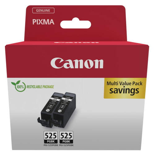 Tinteiro CANON Multipack Preto PGI-525PGBK x2 - Canon 4529B017