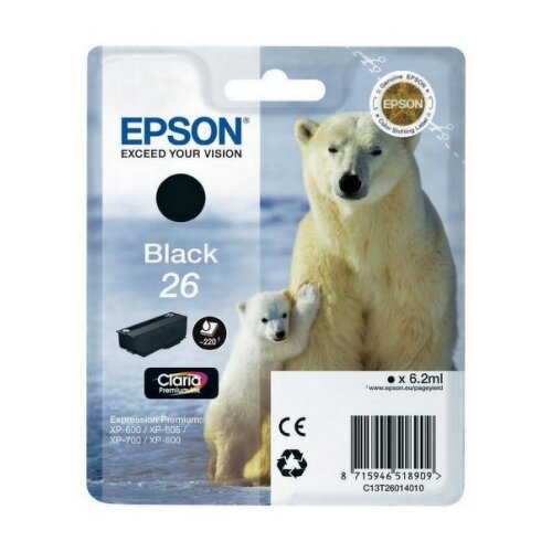 Cartucho de tinta original preto Epson T2601 (26) - C13T26014012 - Epson C13T26014012