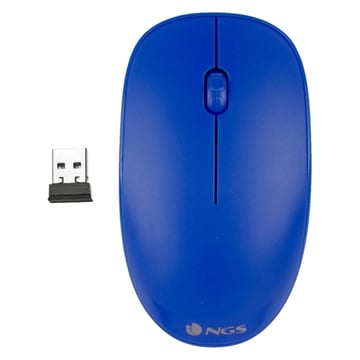 Rato sem fios USB 1000dpi NGS Fog - 3 botões - Utilização ambidestra - Azul - NGS FOGBLUE