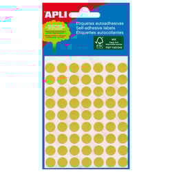 Apli Minibag Etiquetas Amarelas Ø 8.0mm 3 Folhas - APLI 208066