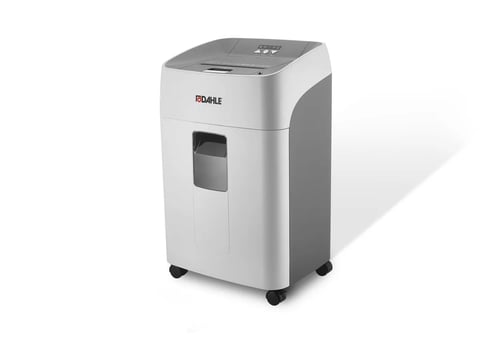 Trituradora de papel automática Dahle ShredMATIC 300 40L com rodas - Tritura até 300 folhas por carga - Corte de partículas - Adequada para papel e cartões - Dahle 215611