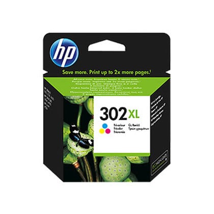 HP 302XL tinteiro Original Ciano, Magenta, Amarelo - F6U67A