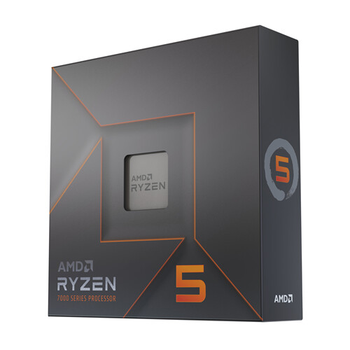 Ryzen 5 7600X 4.7G/5.3hz, 6 core, 38MB, AM5 105W - sem cooler - AMD 100-100000593WOF