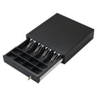 Gaveta de Dinheiro ZONERICH ZQ-C410F Metálica Preta 4N/8M/Entrada de cheques, 410x420x90 - Zonerich GAVZQ-410F