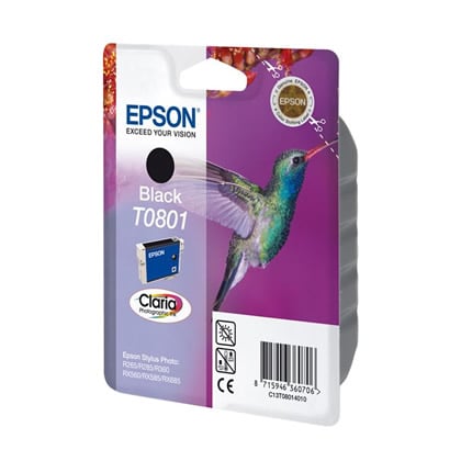 Epson Hummingbird Tinteiro Preto T0801 Tinta Claria Photographic - Epson C13T08014020