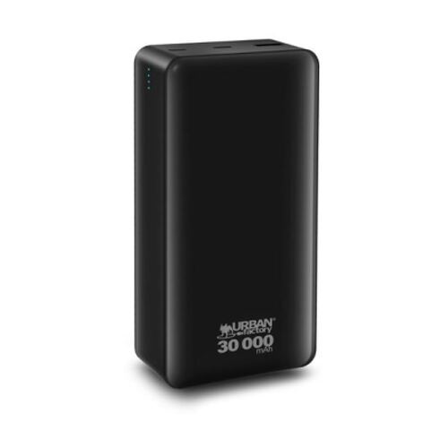 Urban Factory Juicee Max Powerbank 30000mAh - Entrada USB-C - Saída USB-C e USB-A - Cor preta - Urban Factory UPB32UF