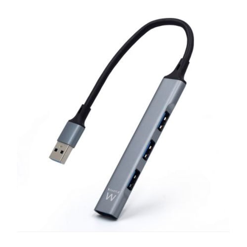 EWENT HUB USB 3.0 3x USB + 1x USB 3.0 SLIM SILVER - Ewent EW1144