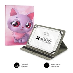 Capa para Tablet Subblim Universal Trendy 9,6" a 11" - Posição de pé com 2 ângulos de visualização - Suporte anti-derrapante - Cor Gato - Subblim SUB-CUT-4TC002