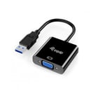 Adaptador Equip USB 3.0 para VGA - Taxa de transferência 5 Gbit/s - Resolução máxima 1920x1080p - Cor preta - Equip 133384