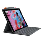 Logitech Slim Folio Bluetooth Keyboard Case para iPad 7ª e 8ª geração 10,2" - Escrever, desenhar e ler - Cinzento - Logitech 124753
