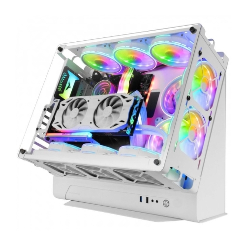 Mars Gaming MCB Caja PC Custom - Capacidad XL - Soporte Refrigeracion Liquida - Estructura Modular Doble Camara - Hasta 10 Ventiladores - Color Blanco - Mars Gaming 294987