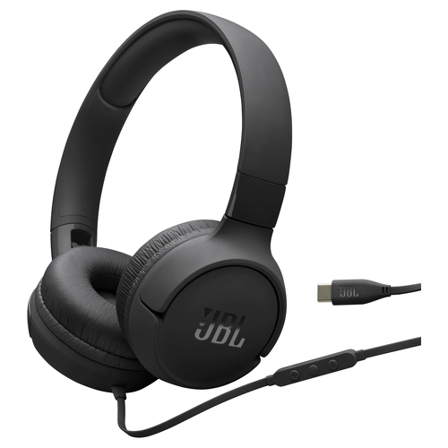 JBL HEADPHONES TUNE T520 USB-C BLACK - JBL JBLT520USBCBLACK