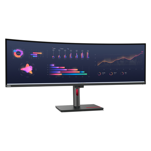 LENOVO ThinkVision P49w-30 49inch IPS 5120x1440 32:9 60Hz 350cd/m2 4ms 2x HDMI DP 4xUSB 3.2 G1 USB-C 3.2 G1 USB-B 3.2 G1 RJ45 2x5W - Lenovo 63DBRAT1EU