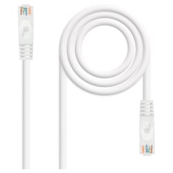 Cabo de rede nanocabo RJ45 LSZH Cat.6a UTP AWG24 1m - Cor branca - Nanocable 10.20.1801-W