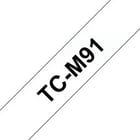 Fita laminada. Texto preto sobre fundo transparente. Largura: 9 mm. Comprimento: 7,7 m - Brother TCM91