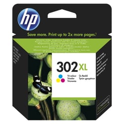 Cartucho de tinta original colorido HP 302XL - F6U67AE - HP F6U67AE