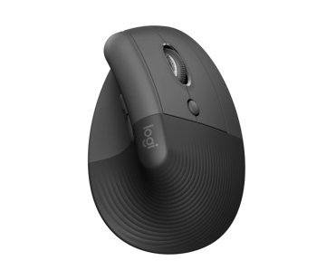Logitech Lift Vertical Bluetooth Wireless USB Mouse 4000dpi - 5 botões - Mão direita - Preto/Púrpura - Logitech 910-006473