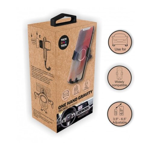 TechOneTech Suporte para Smartphone para automóvel para Smartphones até 6,5" por gravidade - Suporte de saída ventilado - TechOneTech 202601