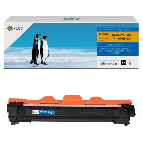 G&G Brother TN1050 Preto Cartucho de Toner Compatível,