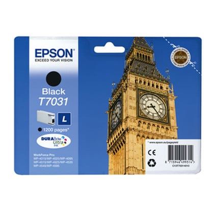 Epson Big Ben Série WP4000/4500 Tinteiro L Preto C13T7031 1,2k - Epson C13T70314010