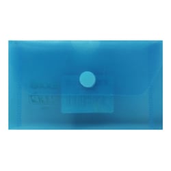Bolsa Envelope 105x65mm Fecho Velcro Plástico Azul - Outras 1003880