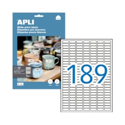 Etiquetas 025,4x010mm 10Fls A4 12927 Apli 1890un - APLI APL12927