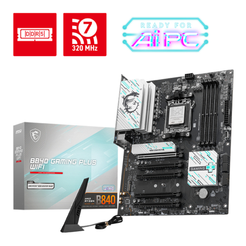 MSI B840 GAMING PLUS WIFI AM5 ATX DDR5 MB - MSI 601-7E57-03S