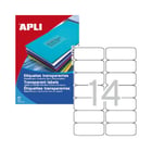 Etiquetas 099,1x038,1mm 20Fls A4 Transparente Apli 280un - APLI APL10969
