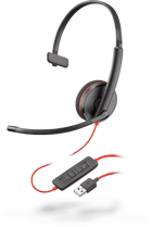 Plantronics Blackwire C3210 USB-A Coluna Monaural com microfone - Almofada de ouvido - Controlos com fios - Plantronics 209744-201