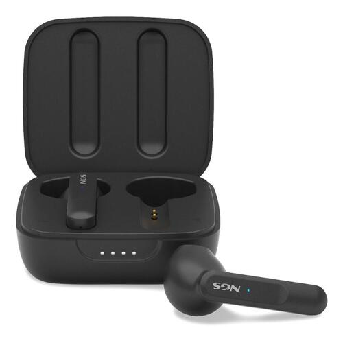 Auscultadores intra-auriculares NGS Artica Move Preto Bluetooth 5.3 TWS - Leve - Assistente de voz - Autonomia até 7h - Base de carregamento - Cor preta - NGS 237097