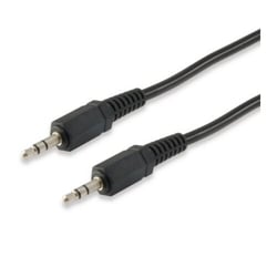 Equipar cabo de áudio estéreo jack 3,5 mm macho para jack 3,5 mm macho - comprimento 2,5 m - cor preta - Equip EQ14708107