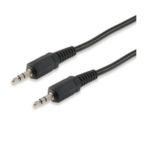 Equipar cabo de áudio estéreo jack 3,5 mm macho para jack 3,5 mm macho - comprimento 2,5 m - cor preta - Equip EQ14708107