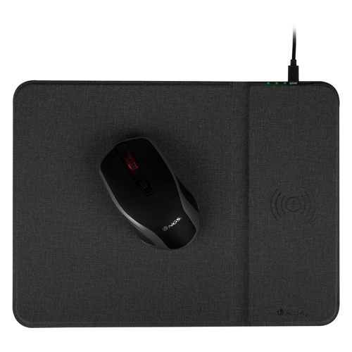 NGS Cruise Pack Tapete de rato com carregamento sem fios + Rato sem fios USB 1600dpi 3 botões - Bateria integrada 300mAh - Preto - NGS CRUISEKIT