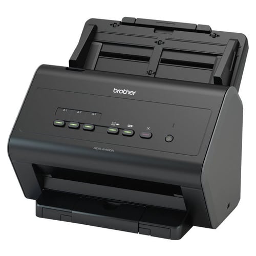 Modelo substituto ADS-4300N. Scanner departamental profissional de alta velocidade com frente e verso automático e placa de rede cablada - Brother ADS-2400N