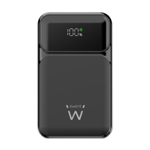 Ewent EW1164 Powerbank 20000mAH 65W PD - USB-A, USB-C - Ecrã LED - Cor preta - Ewent EW1164