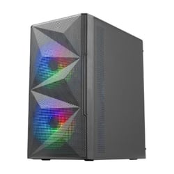 Caixa compacta para jogos Mars Gaming MC-ME - Design inovador - Ventoinhas FRGB de 120 mm - Painel lateral em vidro temperado - Máximo arrefecimento - Cor preta - Mars Gaming 235517