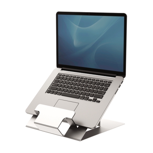 Suporte para computador portátil Hylyft da Fellowes - Design minimalista - Dobrável - Ajustável em 6 alturas - Cinzento - Fellowes 177661