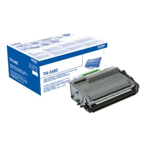 Toner Preto. Duração estimada de 8.000 páginas segundo ISO/IEC 19752 - Brother TN3480