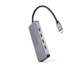 Hub USB-C 3.2 Nanocable com 4x portas USB-C 3.2 + 1 porta USB-C PD 100W - Taxa de transferência até 10Gbps - Cabo de 0,10m - Nanocable 301492