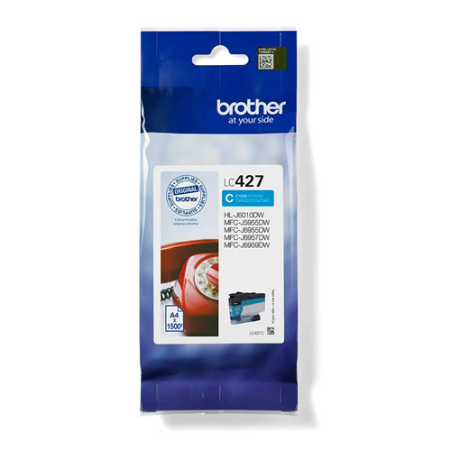 Tinteiro Cião Duração estimada: até 1.500 páginas (segundo ISO/IEC 24711) - Brother LC427C