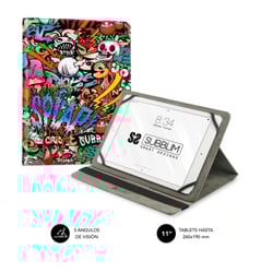 Capa universal para tablet Subblim Trendy 9,6" a 11" - Posição de pé com 2 ângulos de visualização - Suporte anti-derrapante - Várias cores - Subblim SUB-CUT-4TC010