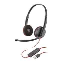 Plantronics/Poly Blackwire C3220 Auscultador USB-A com microfone - Almofadas almofadadas - Controlos no cabo - Preto - Poly 226077