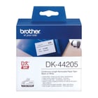 Rolo de papel. contínuo removível (branco). Largura / Altura: 62 mm - Brother DK44205