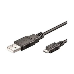 Ewent EW-UAB-010-MC cabo USB 1 m USB 2.0 Micro-USB A USB A Preto - Ewent EW-UAB-010-MC