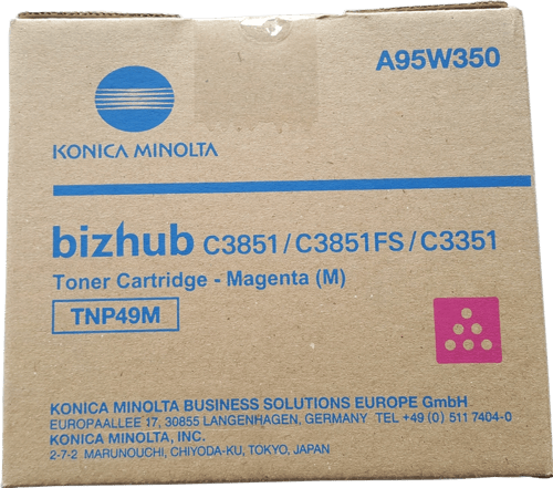 Cartucho de Toner Original Magenta Konica Minolta TNP49 - TNP49M/A95W350 - Konica Minolta A95W350