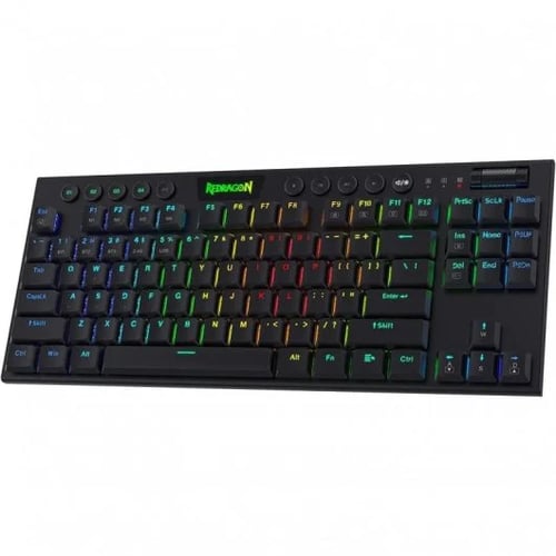 Teclado Mecânico Redragon Horus K621 RGB TKL Gaming Sem Fios USB, USB-C e Bluetooth - Iluminação RGB - Teclado Azul Redragon - Redragon K621-RGB-SP BL