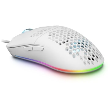 Rato MARSGAMING MMAX MOUSE WHITE, 12400DPI, ULTRALIGHT 69G, RGB, FEATHER CABLE, SOFT - MMAXW - Mars Gaming MMAXW