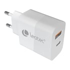 Carregador universal Leotec 30W GAN - 1USB-C PD + 1USB-A - Branco - Leotec LECSPH30W2W